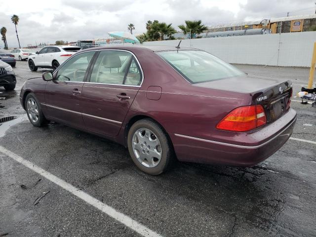 JTHBN30F630094887 - 2003 LEXUS LS 430 MAROON photo 2