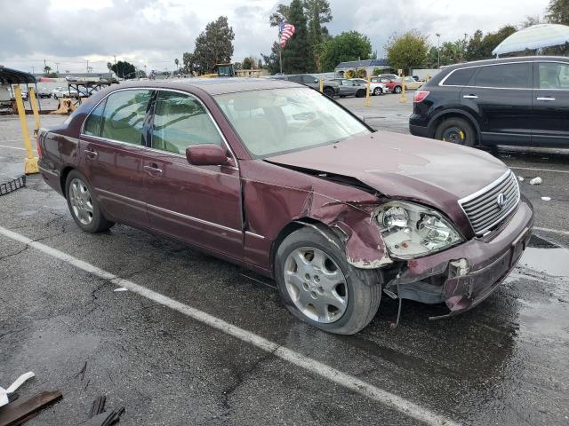 JTHBN30F630094887 - 2003 LEXUS LS 430 MAROON photo 4