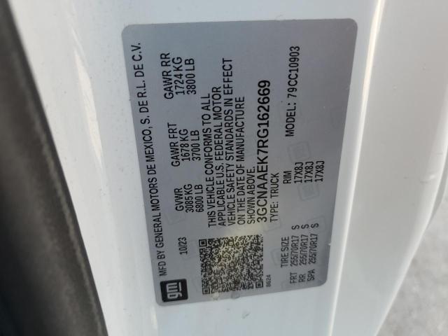 3GCNAAEK7RG162669 - 2024 CHEVROLET SILVERADO C1500 WHITE photo 13