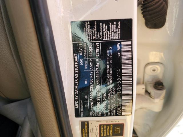 WDCGG8HB7BF667141 - 2011 MERCEDES-BENZ GLK 350 4MATIC WHITE photo 13
