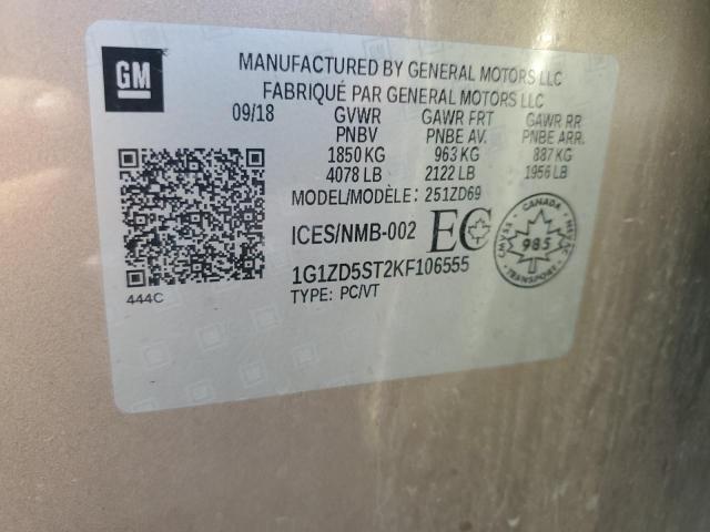 1G1ZD5ST2KF106555 - 2019 CHEVROLET MALIBU LT 棕色 照片 13