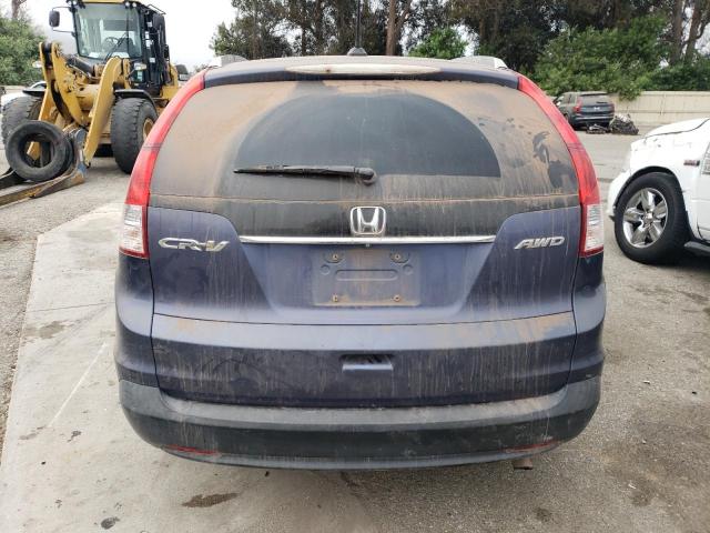 2HKRM4H74DH660068 - 2013 HONDA CR-V EXL BLUE photo 6