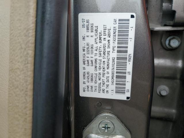 1HGCM56837A162982 - 2007 HONDA ACCORD EX BROWN photo 12