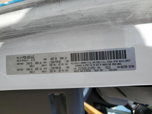 3C6TRVDG1JE147791 - 2018 RAM PROMASTER 2500 HIGH Biały zdjęcie 13