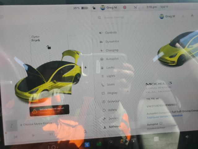 5YJ3E1EBXKF451603 - 2019 TESLA MODEL 3 Қара фото 9