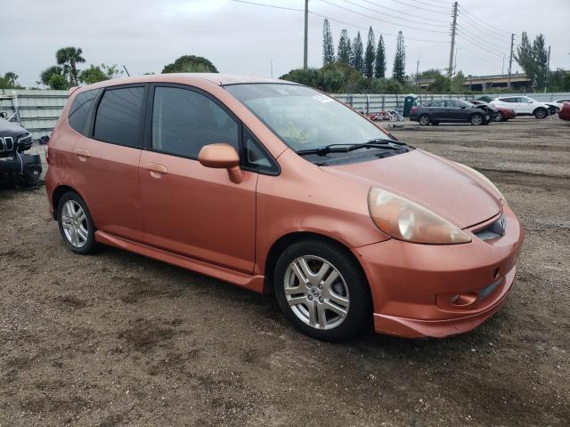 JHMGD38627S020907 - 2007 HONDA FIT S 橙色 照片 4