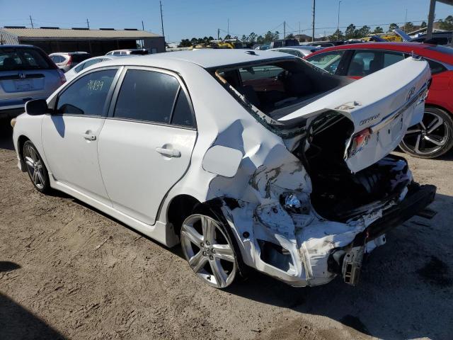 2T1BU4EE5DC040417 - 2013 TOYOTA COROLLA BASE WHITE photo 2