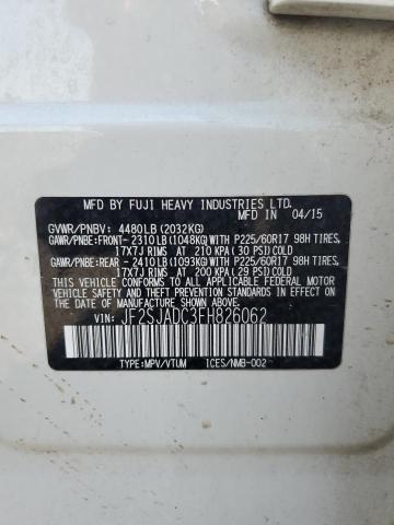 JF2SJADC3FH826062 - 2015 SUBARU FORESTER 2.5I PREMIUM WHITE photo 13