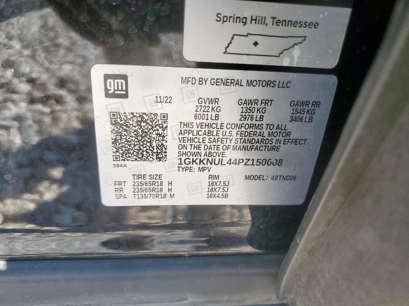 1GKKNUL44PZ150008 - 2023 GMC ACADIA SLT BLACK photo 14
