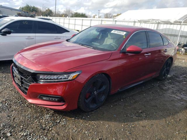 1HGCV2F92JA007223 - 2018 HONDA ACCORD TOURING RED photo 1