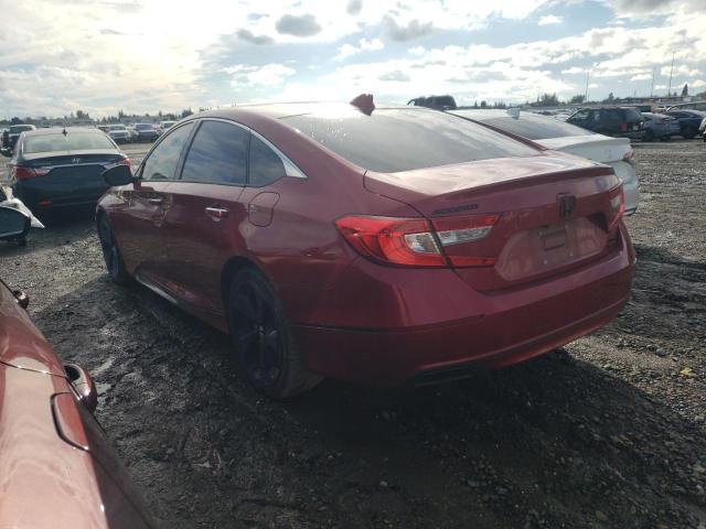 1HGCV2F92JA007223 - 2018 HONDA ACCORD TOURING RED photo 2