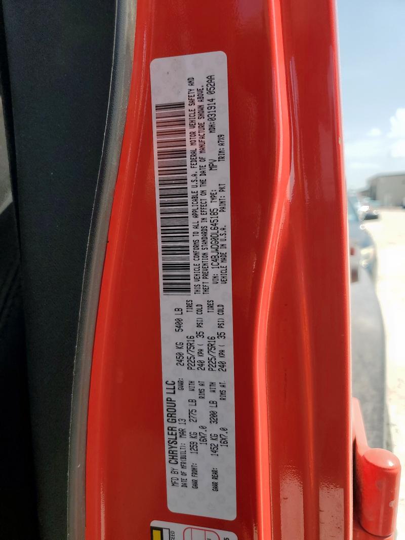 1C4BJWDG0DL645185 - 2013 JEEP WRANGLER U SPORT 红色 照片 12