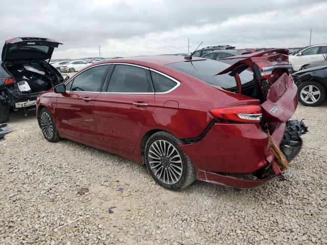 3FA6P0SU2HR141997 - 2017 FORD FUSION TITANIUM PHEV RED photo 2