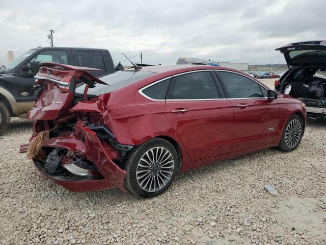 3FA6P0SU2HR141997 - 2017 FORD FUSION TITANIUM PHEV RED photo 3