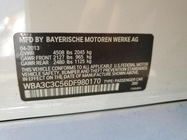 WBA3C3C56DF980170 - 2013 BMW 320 I XDRIVE WHITE photo 12