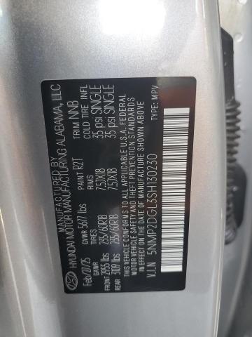 5NMP2DGL3SH130230 - 2025 HYUNDAI SANTA FE SEL SILVER photo 13