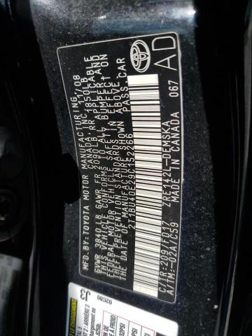 2T1BU40E29C152266 - 2009 TOYOTA COROLLA BASE 黑色 照片 12