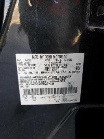 2FMDK3G99DBA37341 - 2013 FORD EDGE SE BLACK photo 13