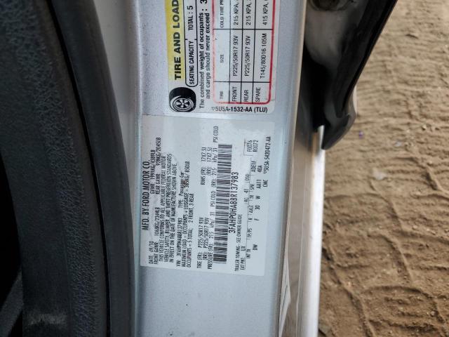 3FAHP0HA8BR137983 - 2011 FORD FUSION SE SILVER photo 12