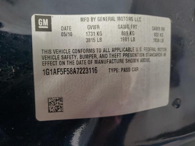 1G1AF5F58A7223116 - 2010 CHEVROLET COBALT 2LT BLUE photo 12