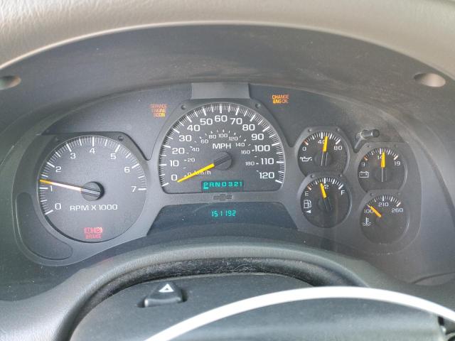 1GNDS13S922163470 - 2002 CHEVROLET TRAILBLAZE GRAY photo 9