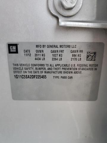 1G11C5SA2DF225465 - 2013 CHEVROLET MALIBU 1LT Күміс фото 13