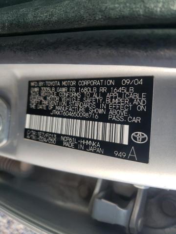 JTKKT604650098716 - 2005 TOYOTA SCION XA SILVER photo 12