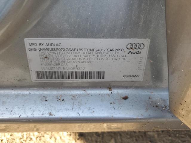 WAUSFAFL8AA059322 - 2010 AUDI A4 PREMIUM SILVER photo 12