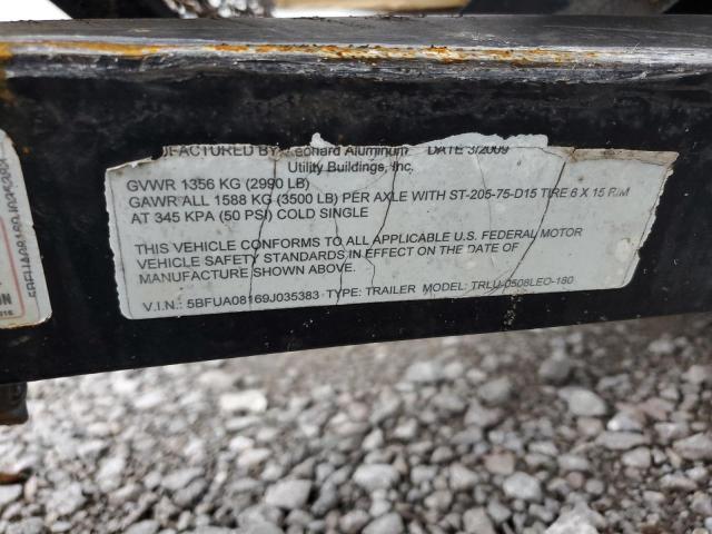 5BFUA08169J035383 - 2009 UTILITY TRAILER Qara foto 10