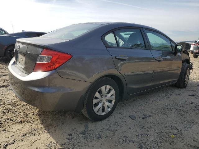 2HGFB2F50CH585442 - 2012 HONDA CIVIC LX GRAY photo 3