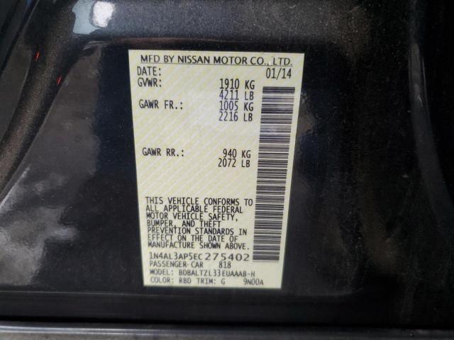 1N4AL3AP5EC275402 - 2014 NISSAN ALTIMA 2.5 BLACK photo 12