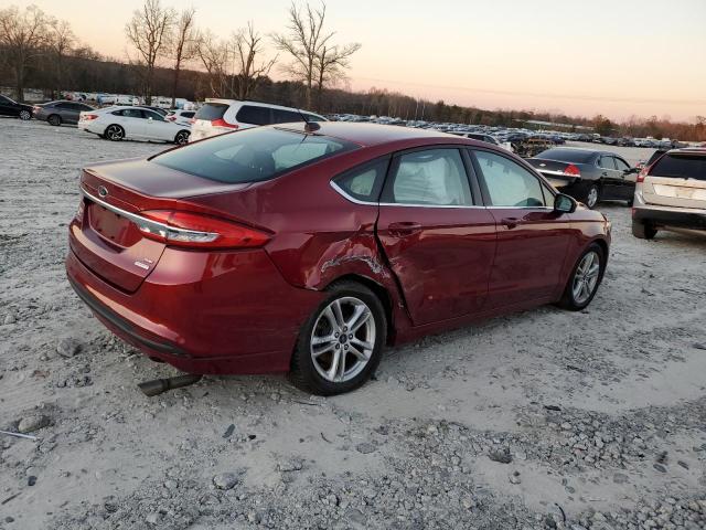 3FA6P0HD3JR228742 - 2018 FORD FUSION SE RED photo 3