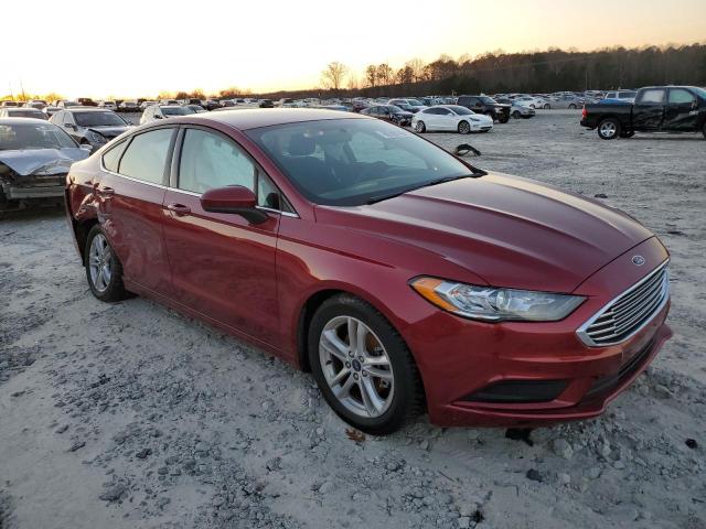 3FA6P0HD3JR228742 - 2018 FORD FUSION SE RED photo 4