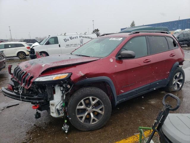 1C4PJMBS8EW203076 - 2014 JEEP CHEROKEE TRAILHAWK RED photo 1