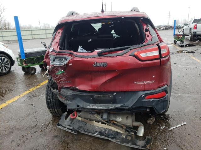 1C4PJMBS8EW203076 - 2014 JEEP CHEROKEE TRAILHAWK RED photo 6