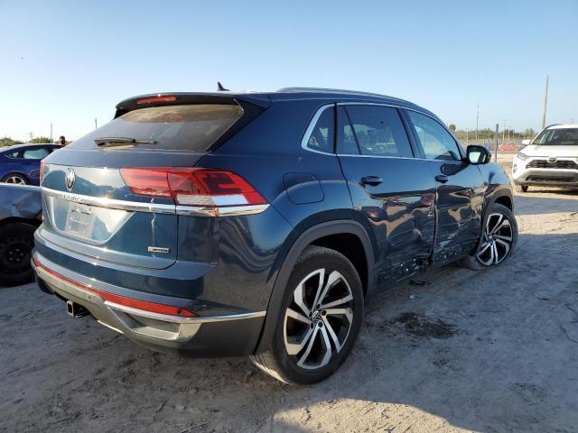 1V2TE2CA8MC221556 - 2021 VOLKSWAGEN ATLAS CROS SEL PREMIUM BLUE photo 3