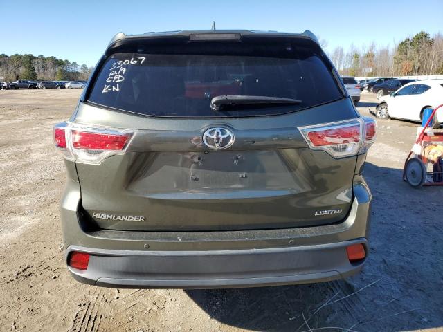 5TDYKRFH9ES013428 - 2014 TOYOTA HIGHLANDER LIMITED GRAY photo 6