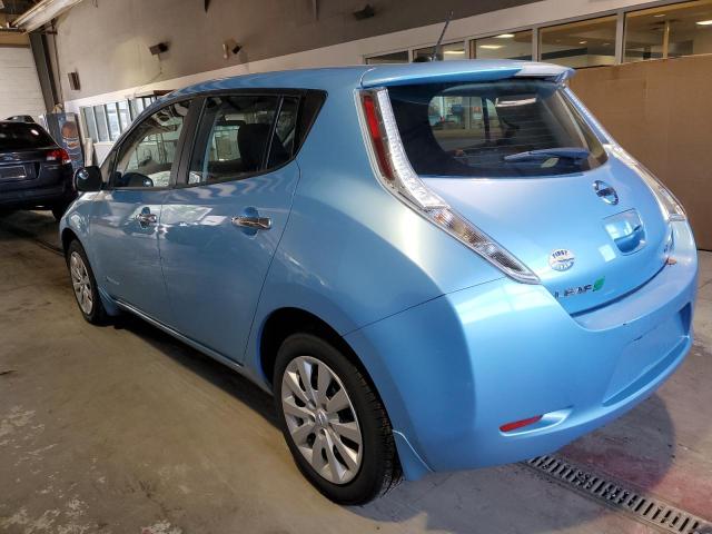 1N4AZ0CP4FC311186 - 2015 NISSAN LEAF S BLUE photo 2