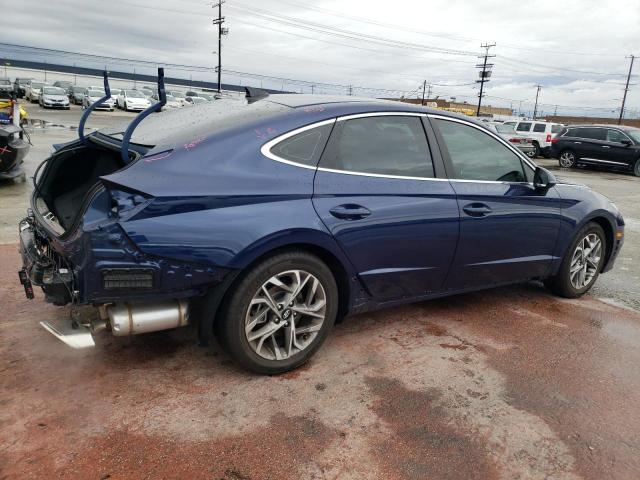 5NPEL4JA2MH102601 - 2021 HYUNDAI SONATA SEL BLUE photo 3