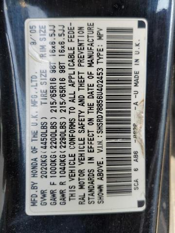 SHSRD78856U402453 - 2006 HONDA CR-V EX BLACK photo 13