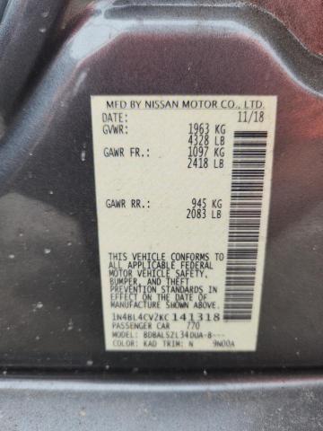 1N4BL4CV2KC141318 - 2019 NISSAN ALTIMA SR CHARCOAL photo 13