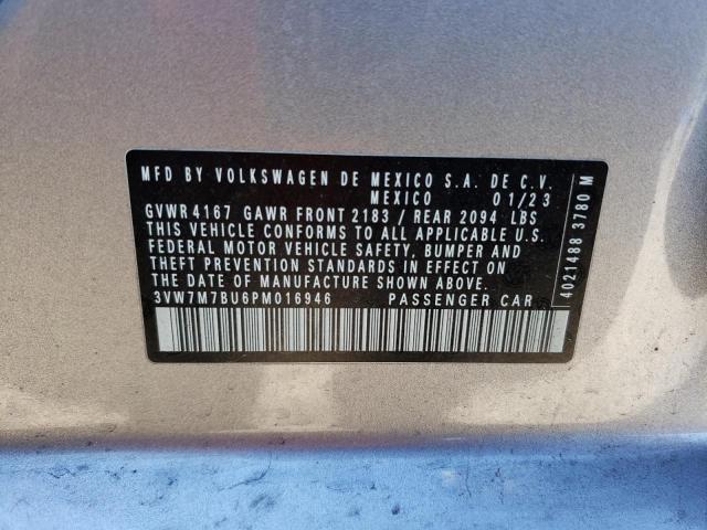 3VW7M7BU6PM016946 - 2023 VOLKSWAGEN JETTA SE SILVER photo 12