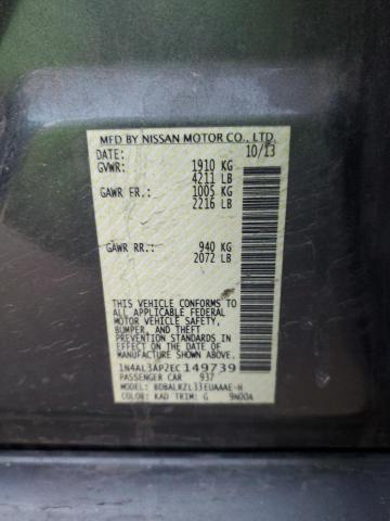 1N4AL3AP2EC149739 - 2014 NISSAN ALTIMA 2.5 GRAY photo 12