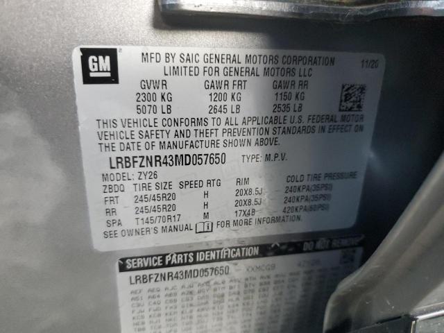 LRBFZNR43MD057650 - 2021 BUICK ENVISION ESSENCE ნაცრისფერი ფოტო 13