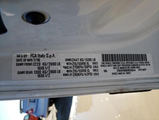 ZFBERFBB9H6D56541 - 2017 RAM PROMASTER SLT WHITE photo 13