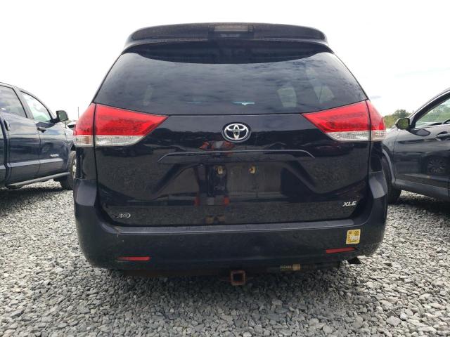 5TDYK3DC4BS171921 - 2011 TOYOTA SIENNA XLE BLACK photo 6