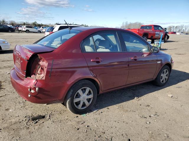 KMHCN46C07U141172 - 2007 HYUNDAI ACCENT GLS BURGUNDY photo 3