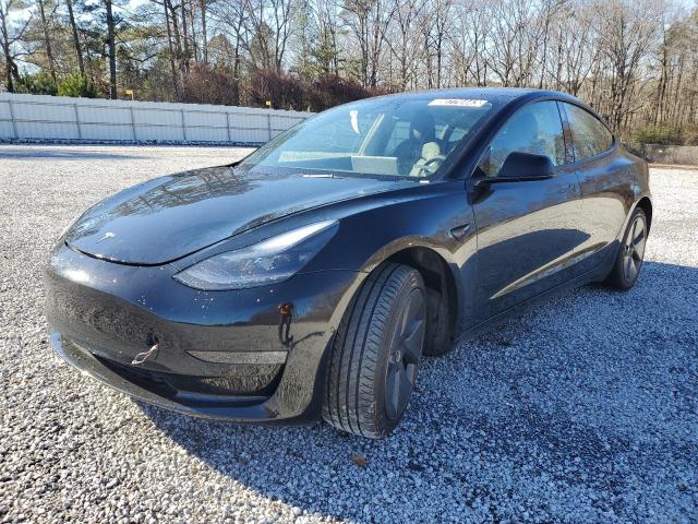 5YJ3E1EB2NF285646 - 2022 TESLA MODEL 3 Чорний фото 1