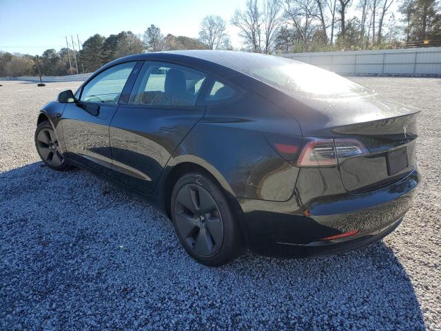 5YJ3E1EB2NF285646 - 2022 TESLA MODEL 3 Чорний фото 2