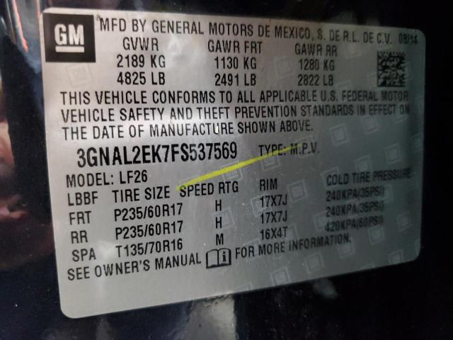 3GNAL2EK7FS537569 - 2015 CHEVROLET CAPTIVA LS BLUE photo 13